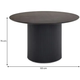 Idimex VIANNEY Ø 120 cm schwarz