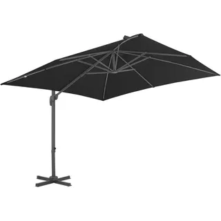 vidaXL Ampelschirm mit Aluminium-Mast 300 x 300 cm schwarz 47000