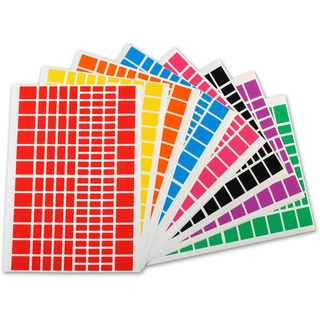 Apli kids 102589 Selbstklebende Aufkleber, abnehmbar, rechteckig, verschiedene Größen und Farben, 18 Blatt