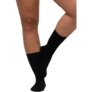 Ulla Popken Damen große Größen Übergrößen Plus Size Kompressions-Socken, starke Stützklasse schwarz 39-42 819207100-2+ - 39-42