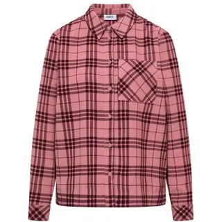 Cecil TOS Check Corduroy Blouse Velvet Rose L