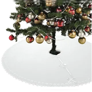 Wometo Weihnachtsbaumdecke Ø 120 cm weiß