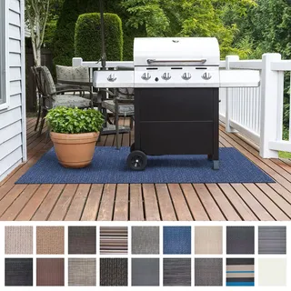 Floordirekt Grillmatte Bodenschutz Grillteppich, Grillunterlage, Grillschutzmatte für Gasgrill & Holzkohlegrill für Outdoor und Garten - 90 x 120 cm Pisa