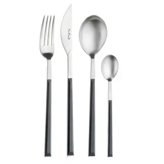 Pintinox Besteckset Sushi Pro, Schwarz, Edelstahl, Metall, Kunststoff, 24-teilig, ISO 9001, rostfrei, lebensmittelecht, Essen & Trinken, Besteck, Besteck-Sets
