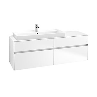 Waschbeckenunterschrank 160 x 55 cm White Matt
