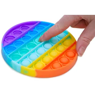 Toyland® Push Bubble Pop Bubble 'Pop It' Sensory Fidget Toy – Viele Auswahl (Regenbogen-Rund)