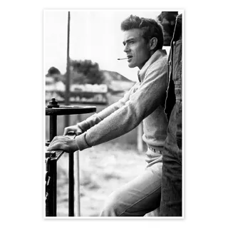 Posterlounge James Dean Poster | 60 x 90 cm von Celebrity Collection Schwarz-Weiß Wandbilder Wanddeko