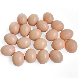 EQLEF Deko-Eier aus Kunststoff, 20Pcs gefälschte Hühnereier Künstliche Nest Eier Realistische Dummy Eier Unbreakable Huhn Spielzeug Eier Ermutigen Legen&Verhindern Essen Dekorative Eier DIY