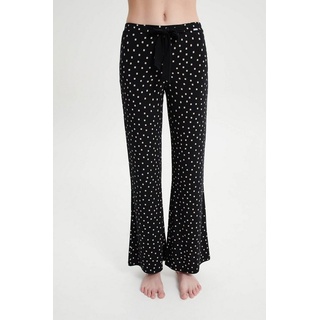 Vamp Pyjamahose VAMP lingerie (Set, 1-tlg., 1-teilig) Damen Schlafanzughose lang Relaxhose Homewearhose Modal schwarz 36 (Herstellergröße S)