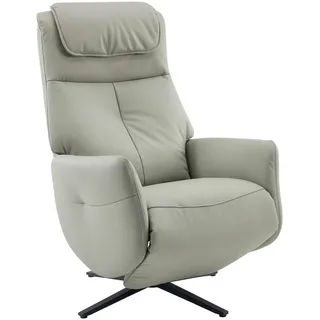 Xora Massagesessel, Grau, Metall, Textil, Leder, Echtleder, Rindleder, 77x113x90 cm, Relaxfunktion, Liegefunktion, Netzbetrieb, Massagefunktion, Wohnzimmer, Sessel, Massagesessel
