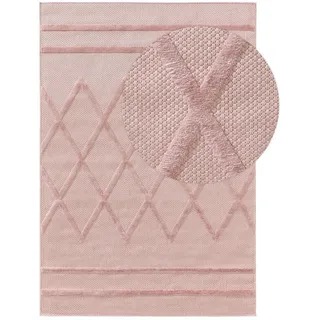 KUNSTLOFT Cozy Outdoor-Teppich 80 x 150 cm Pink/Rosa