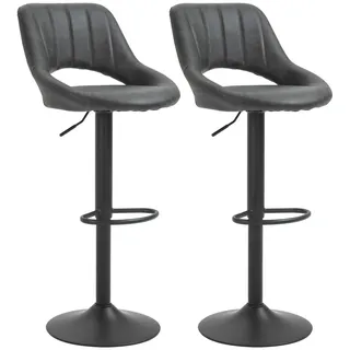 Homcom Barhocker-Set 47 x 52 x 87-109 cm Grau
