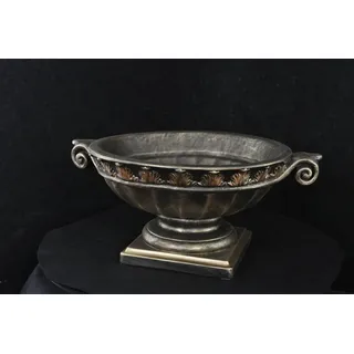 JVmoebel Dekovase Handgefertigte Vase aus Stuckgips in Marmor-Optik für den Innenbereich, Made in Europa schwarz