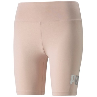 Puma Damen ESS+ Metallic 7" Short Leggings pink