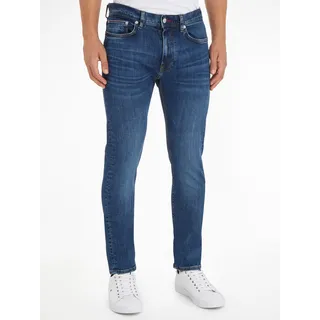 Slim-fit-Jeans TOMMY HILFIGER "Bleecker" Gr. 29, Länge 34, blau (oregon indigo) Herren Jeans Slim Fit mit Baumwoll-Denim Stretch, extra bequem
