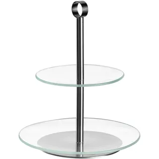 LEONARDO Etagere CENA, Glas, Metall silber