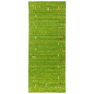 Morgenland Gabbeh Teppich - Indus - Fenth - grün - 200 x 80 cm - läufer