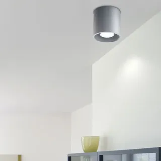 Sollux Lighting 1 GU10 rund grau