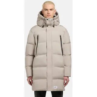 khujo Steppmantel Morse2-YM Urbaner Herren Mantel mit Kapuze und Rucksackgurten grau XXL (56)