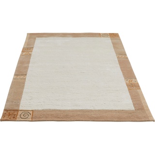 Wollteppich LUXOR LIVING "India" Teppiche Gr. B/L: 120 cm x 180 cm, 20 mm, 1 St., beige Designer-Teppich Knüpfteppich Schurwollteppich Teppich Schurwollteppiche Teppiche