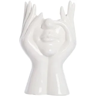 Moderne Kreativität Vasen Deko Mit Vase Gesicht Statue Weiss Keramik Weiße Blumentopf Kopf, Weiß Matt Dekorative Vase Moderne Schicke Vase Boho Deko Für Heimdekoration Wohnzimmer