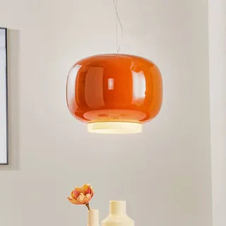 Foscarini Design Hängelampe Chouchin 1, dimmbar, gelb / orange, für Küche, Glas, Design, Pendelleuchte - 40 cm - 40 cm - 31 cm