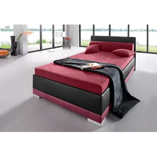 MAINTAL Polsterbett 87 x 211 cm Rot/Schwarz