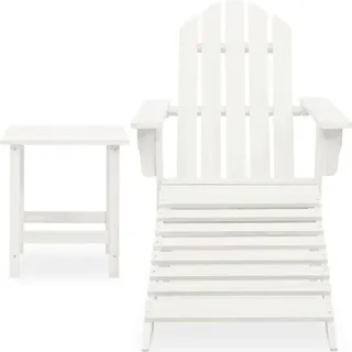 vidaXL Adirondack-Gartenstuhl 28,5 x 98 x 0 cm weiß 5 St.