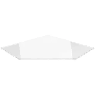 ECOfoxx Funkenschutzplatte Fünfeck 125 x 125 cm Glas schwarz