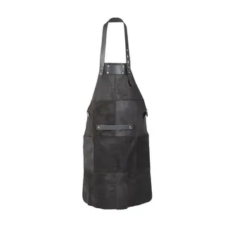 Hamosons Grillschürze Grillschürze aus Velours-Echt-Leder, Schwarz, Hamosons schwarz