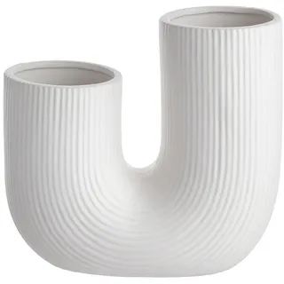 Butlers Vase, Weiß, Keramik, 23 cm, Dekoration, Vasen, Keramikvasen