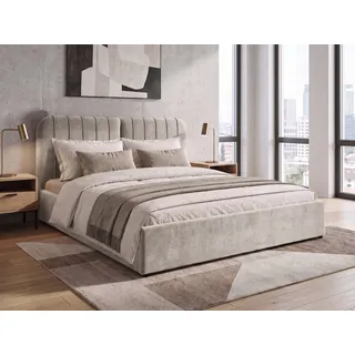 beautysofa Livre 160 x 200 cm Beige/Bronze