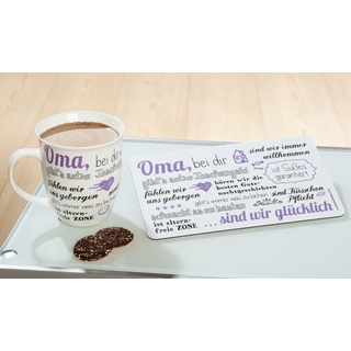 1x Jumbo-Tasse Oma bei dir... 400 ml, Geschenk, Lieblingsoma, Geschirr, Küche