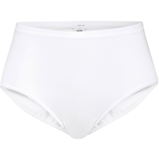 CALIDA Damen Slip - Natural Comfort, High Waist, Natürlicher Glanz, Single Jersey Weiß 48/50