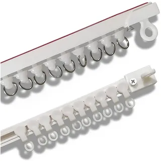 Selbstklebende Vorhangschiene, Gardinenschiene 1 Läufig, Set Deckenschiene Gardinenschiene Ohne Bohren, für Vorhangschiene Etagenbett Erkerfenst (Top Mount(Keine Lochung), 70cm)