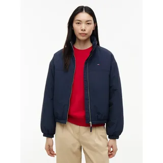 Tommy Hilfiger Tommy Jeans Tjw PADDED HIGH NECK Jacket DW0DW22908 Puffer Jacket, Blau (Dark night navy, M (40), schwarz Web, Obermaterial: 100% Nylon. Futter: 100% Polyester. Füllung: 100% Polyester, unifarben, normal, Jacken Blouson, Kunstfaser