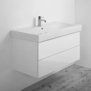 Kronenbach Plana 2.0 Waschtischunterschrank für Geberit iCon 90 cm mit 2 Auszügen, KBWTU4882AS47098165997, Badmöbel,