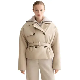 Scotch & Soda Leichte gepolsterte Popeline-Trenchjacke für Damen, Plaza Taupe U292, L - L