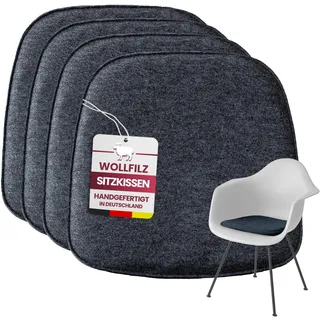 easy and green Sitzkissen Filz Eckig aus Wollfilz - Made in Germany - Stuhlkissen mit Wolle für EIN angenehmes Sitzgefühl