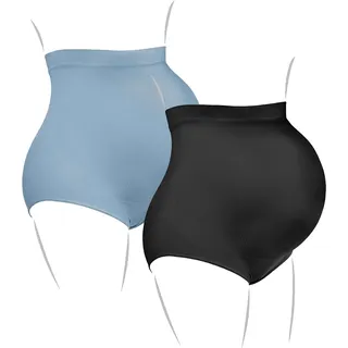 Kaiserschlüpfer Bauchgefühl - 2er-Pack Umstandsunterwäsche für Damen - elastische, stützende Unterhosen für Schwangere - M