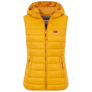 Geographical Norway Steppweste Damen Steppweste mit Kapuze Frühlings sportlich Übergangs Weste Herbst XXL (44)