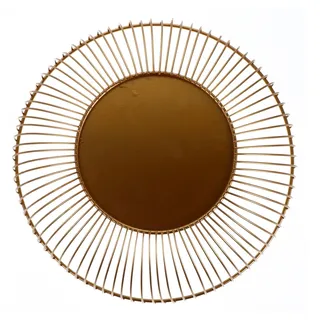 DIYEAH Elegante Runde Obstschale aus Metall Stabil und Trocken Moderner Handgefertigter Obsthalter für Küchentheke und Tischdekoration in Gold