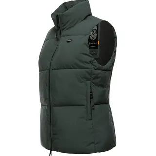 Ragwear Steppweste Ailish Wasserdichte Damen Weste ideal für die Übergangszeit grün XXXL (46)