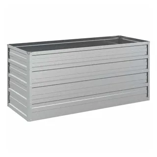 vidaXL Garten-Hochbeet verzinkter Stahl rechteckig 100 x 40 x 45 cm Silber 