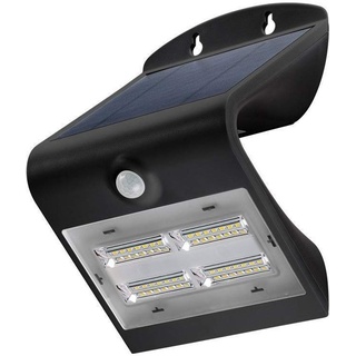Goobay 45807 LED Solarleuchte Außenstrahler mit Bewegungsmelder Aussen / 3,2W Solar Lampe Outdoor / IP65 Gartenstrahler / Außenlampe mit Bewegungsmelder PIR Sensor / Schwarz
