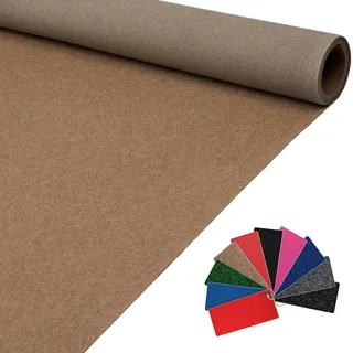 Messeteppich Event Teppich Teppich Läufer Meterware Hochzeitsteppich Empfangsteppich VIP Alex Läufer Flur 200 x 140 cm Beige