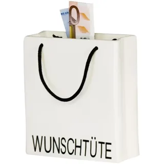 Casablanca Spardose Wunscherfüller – Sparschwein 18. Geburtstag Mädchen Trinkgeldkasse Geld sparen Spartopf Money Box – Porzellan 13 x 5 x Höhe 14 cm