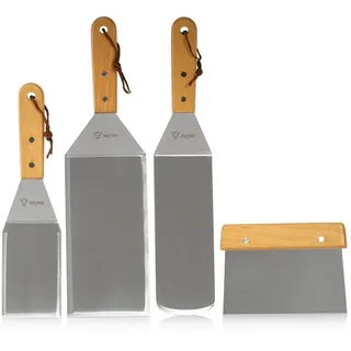 BBQ-Toro Grillwender 4-teilig Edelstahl silber