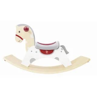 Hape Schaukelpferd, Grau, Rot, Weiß, Buche, Holz, Metall, Kunststoff, Holzwerkstoff, massiv, Sperrholz, 70x41.8x30 cm, Reach, EN 71, Spielzeug, Babyspielzeug, Schaukeltiere & Hüpftiere