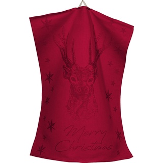sander Christmas Deer Geschirrtuch 50 x 70 cm red